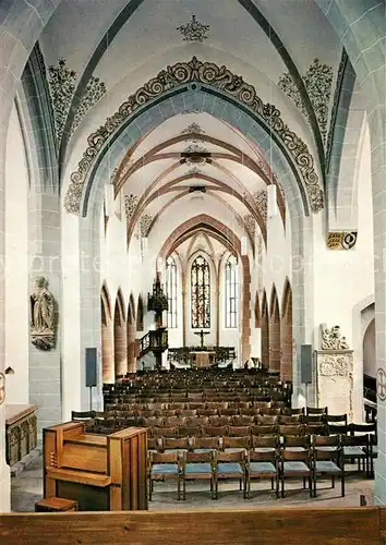 AK / Ansichtskarte Murrhardt Ev Stadtkirche Inneres Murrhardt
