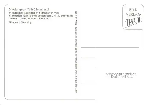 AK / Ansichtskarte Murrhardt Blick vom Riesberg Murrhardt