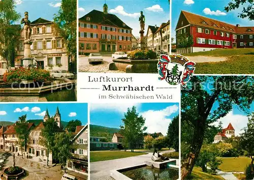AK / Ansichtskarte Murrhardt Brunnen Schloss Marktplatz Teilansichten Murrhardt