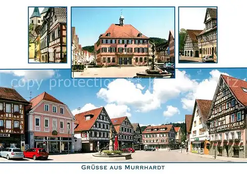 AK / Ansichtskarte Murrhardt Untere Schulgasse mit Stadtkirche Rathaus Alte Post am Naegeleplatz Murrhardt