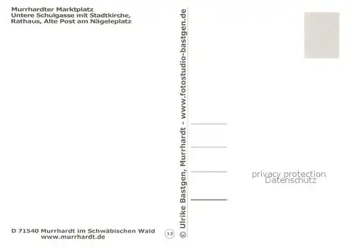 AK / Ansichtskarte Murrhardt Untere Schulgasse mit Stadtkirche Rathaus Alte Post am Naegeleplatz Murrhardt