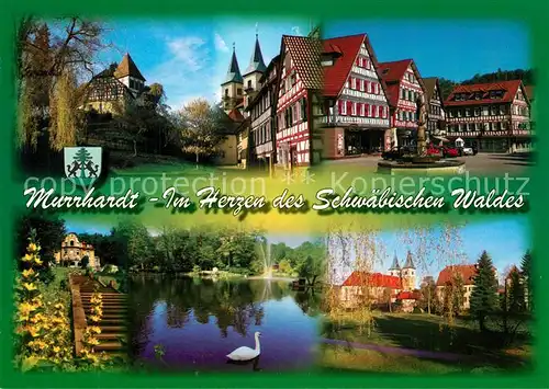 AK / Ansichtskarte Murrhardt Marktplatz Brunnen Feuersee Schloss Murrhardt