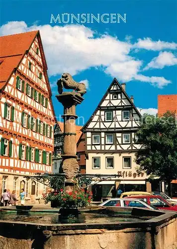 AK / Ansichtskarte Muensingen Marktplatz Brunnen Muensingen