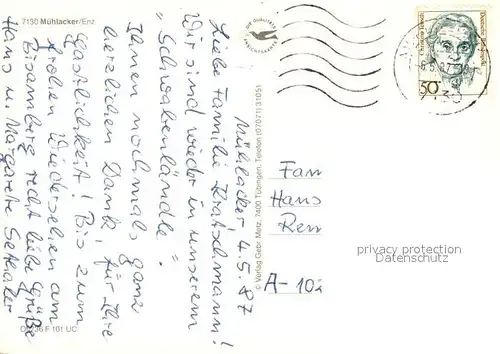 AK / Ansichtskarte Muehlacker Panorama Brunnen Kirche Stadtmauer Muehlacker