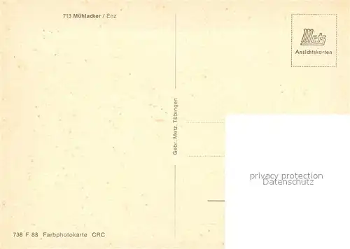 AK / Ansichtskarte Muehlacker Partie an der Enz Muehlacker