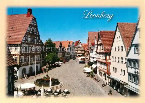 AK / Ansichtskarte Leonberg_Wuerttemberg Marktplatz Brunnen Leonberg Wuerttemberg