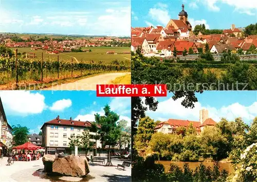 AK / Ansichtskarte Lauffen_Neckar Panorama Stadtblick Marktplatz Schloss Lauffen Neckar