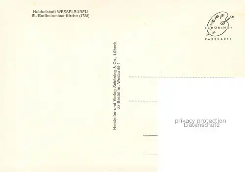 AK / Ansichtskarte Wesselburen St Bartholomaeus Kirche Wesselburen
