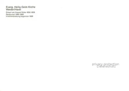 AK / Ansichtskarte Werder_Havel Ev Heilig Geist Kirche Werder Havel