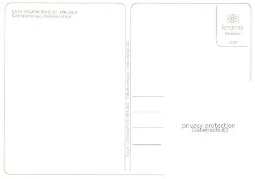 AK / Ansichtskarte Winterberg_Hochsauerland Kath Pfarrkirche St Jakobus Winterberg_Hochsauerland