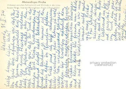 AK / Ansichtskarte Meinerdingen Meinerdinger Kirche Meinerdingen