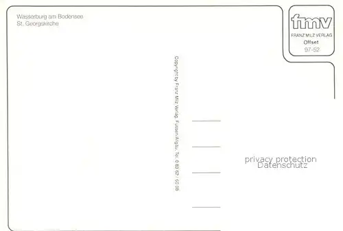 AK / Ansichtskarte Wasserburg_Bodensee St Georgskirche Wasserburg Bodensee