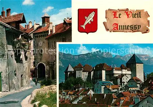 AK / Ansichtskarte Annecy_Haute Savoie Petite Horloge Faubourg Sainte Claire Cote Nemours Chateau Annecy Haute Savoie