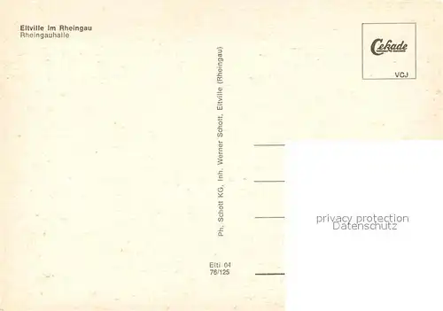 AK / Ansichtskarte Eltville_Rhein Rheingauhalle Eltville_Rhein