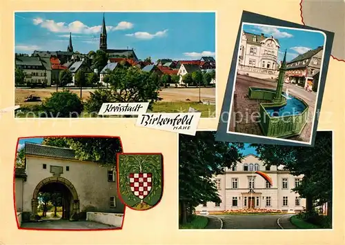 AK / Ansichtskarte Birkenfeld_Nahe Apothekeerbrunnen Burg Schloss Birkenfeld Nahe