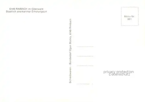 AK / Ansichtskarte Rimbach_Odenwald  Rimbach Odenwald