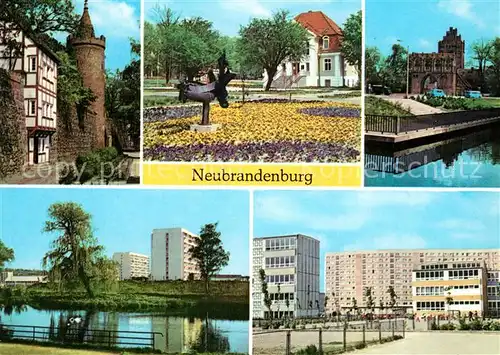 AK / Ansichtskarte Neubrandenburg Wiekhaus Moenchenturm Erich Weinert  und Friedrich Wolf Oberschule  Neubrandenburg