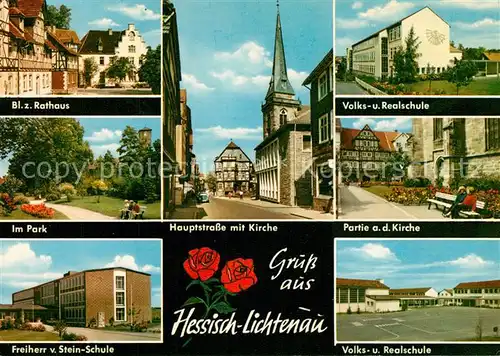 AK / Ansichtskarte Hessisch_Lichtenau Volks  und Realschule Freiherr von Stein Schule Hauptstrasse  Hessisch Lichtenau