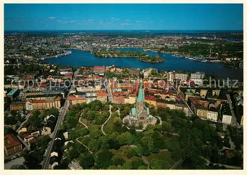 AK / Ansichtskarte Stockholm Fliegeraufnahme suedlicher Stadtteil Stockholm