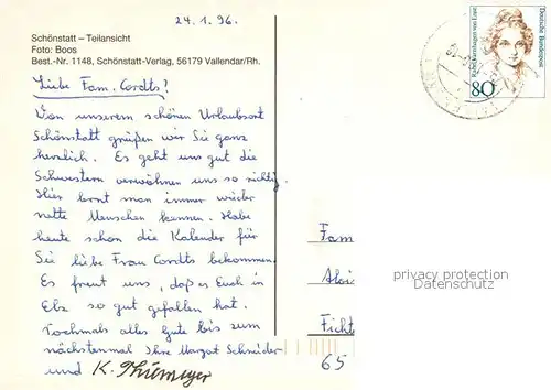 AK / Ansichtskarte Schoenstatt_Vallendar Teilansicht Fliegeraufnahme Schoenstatt_Vallendar