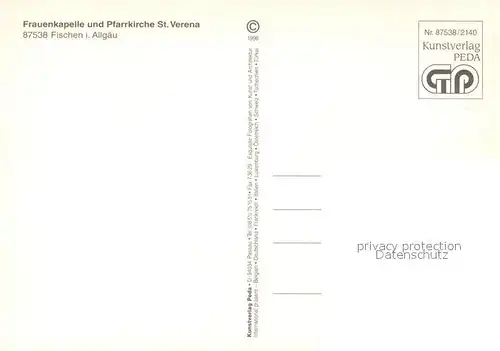 AK / Ansichtskarte Fischen_Allgaeu Frauenkapelle und Pfarrkirche Fischen Allgaeu