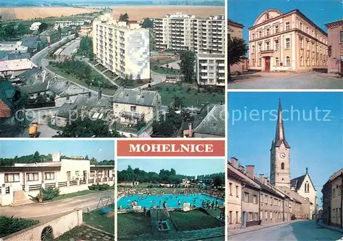 AK / Ansichtskarte Mohelnice Rathaus Stadtansichten Kirche Mohelnice