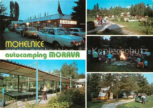 AK / Ansichtskarte Mohelnice Autocamping Morava Lagerfreuer Mohelnice