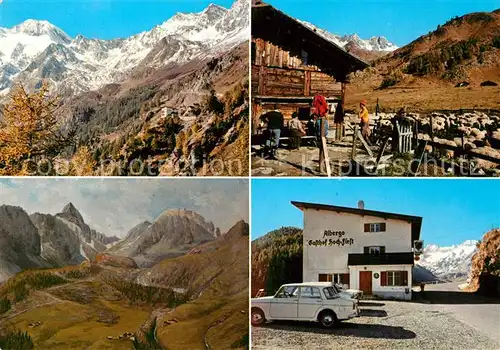AK / Ansichtskarte oetztal_Tirol Gasthof Hochfirst oetztalergruppe Schafuebertrieb Passeier Schneeberg oetztal Tirol