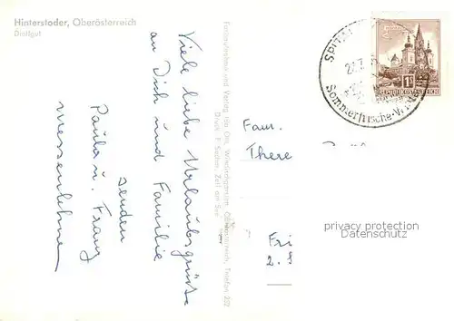 AK / Ansichtskarte Hinterstoder Dietlgut Hinterstoder