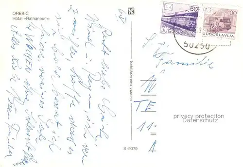 AK / Ansichtskarte Orebic Hotel Rathaneum Orebic
