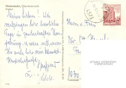 AK / Ansichtskarte Hinterstoder Dietlgut Hinterstoder