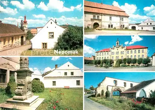 AK / Ansichtskarte Nepomuk_Pomuk Kirche Denkmal Schloss  Nepomuk Pomuk