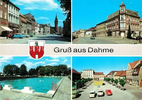 AK / Ansichtskarte Dahme_Ostseebad Motive Innenstadt Freibad Wappen Dahme_Ostseebad