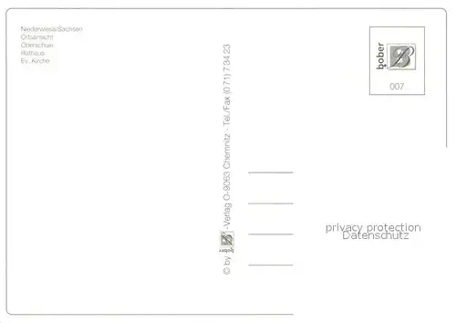 AK / Ansichtskarte Niederwiesa Panorama Oberschule Rathaus Kirche Wappen Niederwiesa