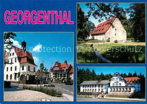AK / Ansichtskarte Georgenthal_Gotha Klosterhof Hotel Deutscher Hof Kornhaus Hotel Rodebachmuehle Georgenthal Gotha