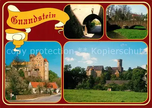 AK / Ansichtskarte Gnandstein Burg Burgtor Wyhrabruecke Gnandstein