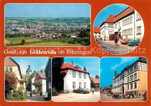 AK / Ansichtskarte Graefenroda Panorama Ortsmotive Innenstadt Hotel Restaurant Gasse Graefenroda
