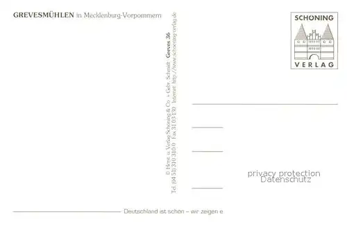 AK / Ansichtskarte Grevesmuehlen Rathaus Malzfabrik Windmuehle St Nikolai Kirche August Bebel Strasse Steinzeitgrab Barockschloss Grevesmuehlen