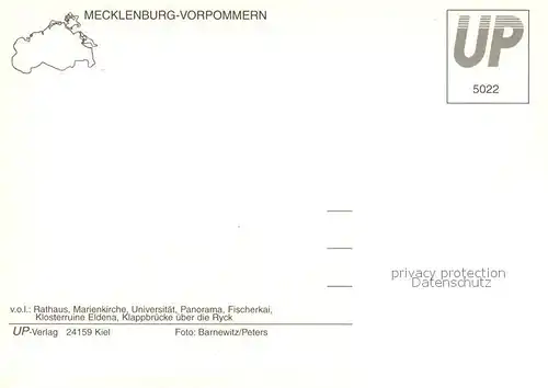 AK / Ansichtskarte Greifswald Rathaus Kirche Gebaeude Klappbruecke Klosterruine Eldena Hafen Greifswald