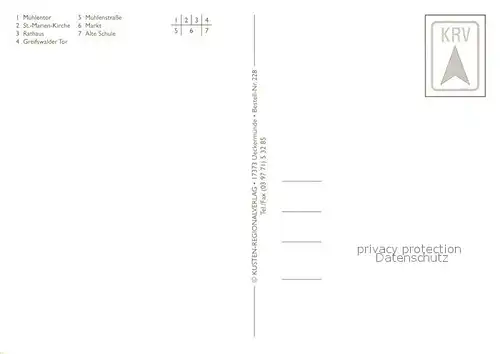 AK / Ansichtskarte Grimmen Muehlentor Kirche Rathaus Greifswalder Tor Muehlenstrasse Markt Alte Schule Grimmen