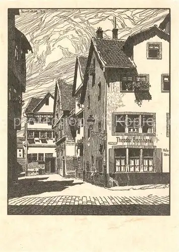 AK / Ansichtskarte Kassel Baedergasse nach Federzeichnung aus der Mappe Alt Cassel von Ernst Christopher Metz Kassel