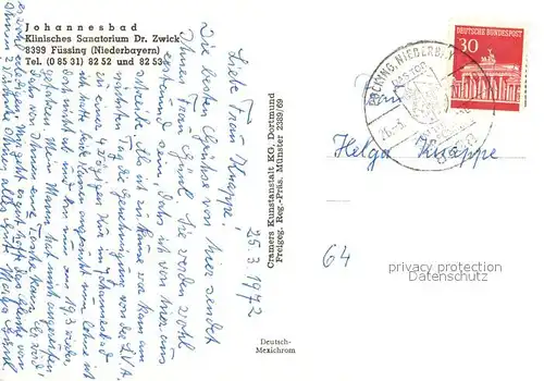 AK / Ansichtskarte Fuessing_Bad Fliegeraufnahme Johannesbad Fuessing_Bad