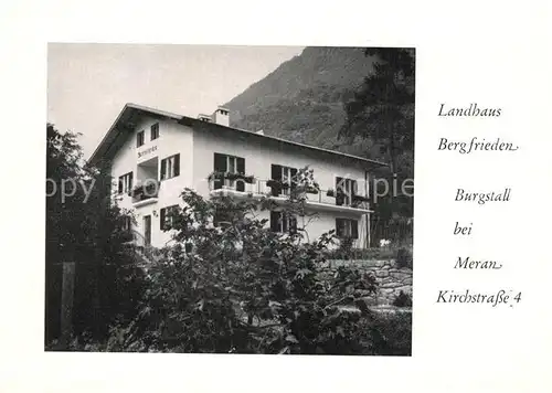 AK / Ansichtskarte Burgstall Landhaus Bergfrieden 