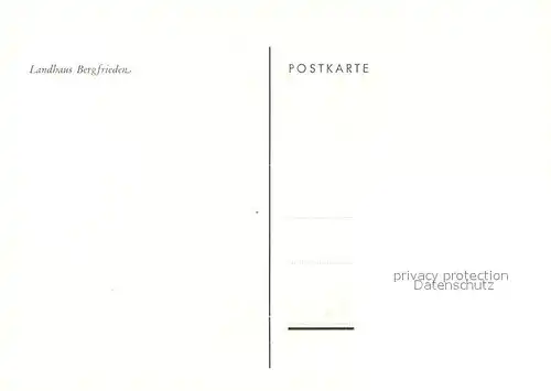 AK / Ansichtskarte Meran_Merano Landhaus Bergfrieden Meran Merano