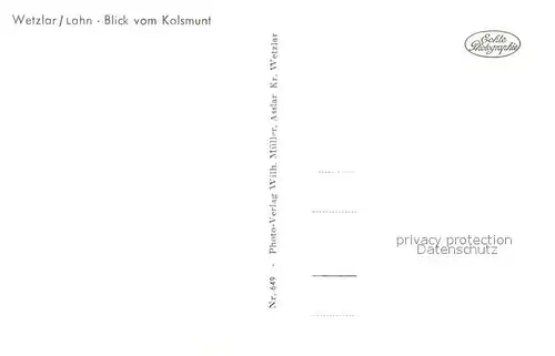 AK / Ansichtskarte Wetzlar Blick vom Kalsmunt Wetzlar