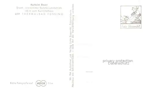 AK / Ansichtskarte Bad_Fuessing Kurheim Bauer Bad_Fuessing