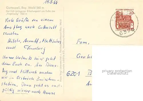 AK / Ansichtskarte Gotteszell Fliegeraufnahme  Gotteszell