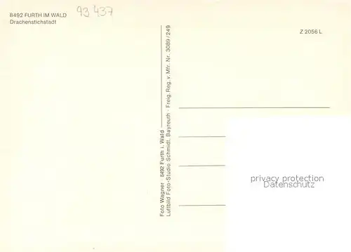 AK / Ansichtskarte Furth_Wald Fliegeraufnahme  Furth_Wald