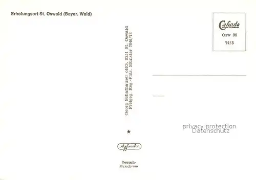 AK / Ansichtskarte St_Oswald Riedlhuette Fliegeraufnahme St_Oswald Riedlhuette