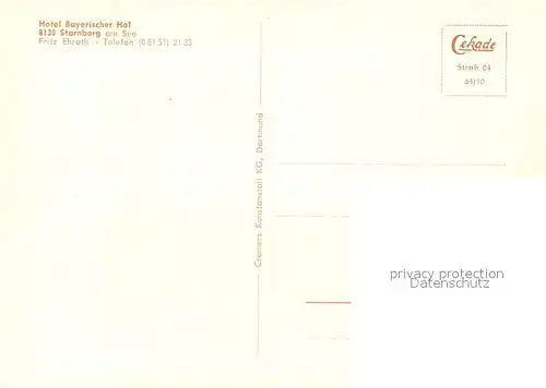 AK / Ansichtskarte Starnberg_See Hotel Bayerischer Hof Starnberg See